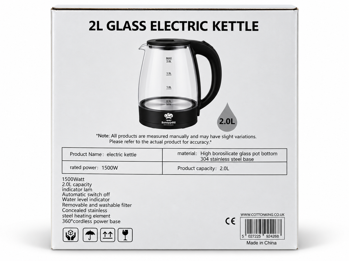 2L Bonappétit High Power Electric Kettle - 1500W