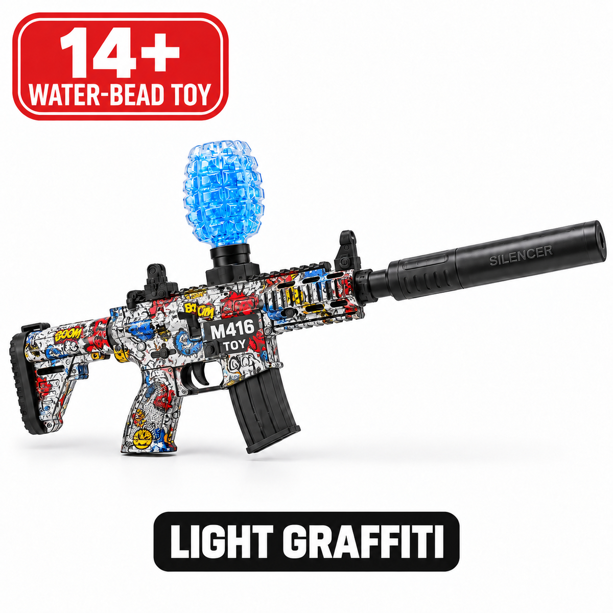 M416-Style Rechargeable Water-Bead Toy – Ages 14+ – Choice of Pattern
