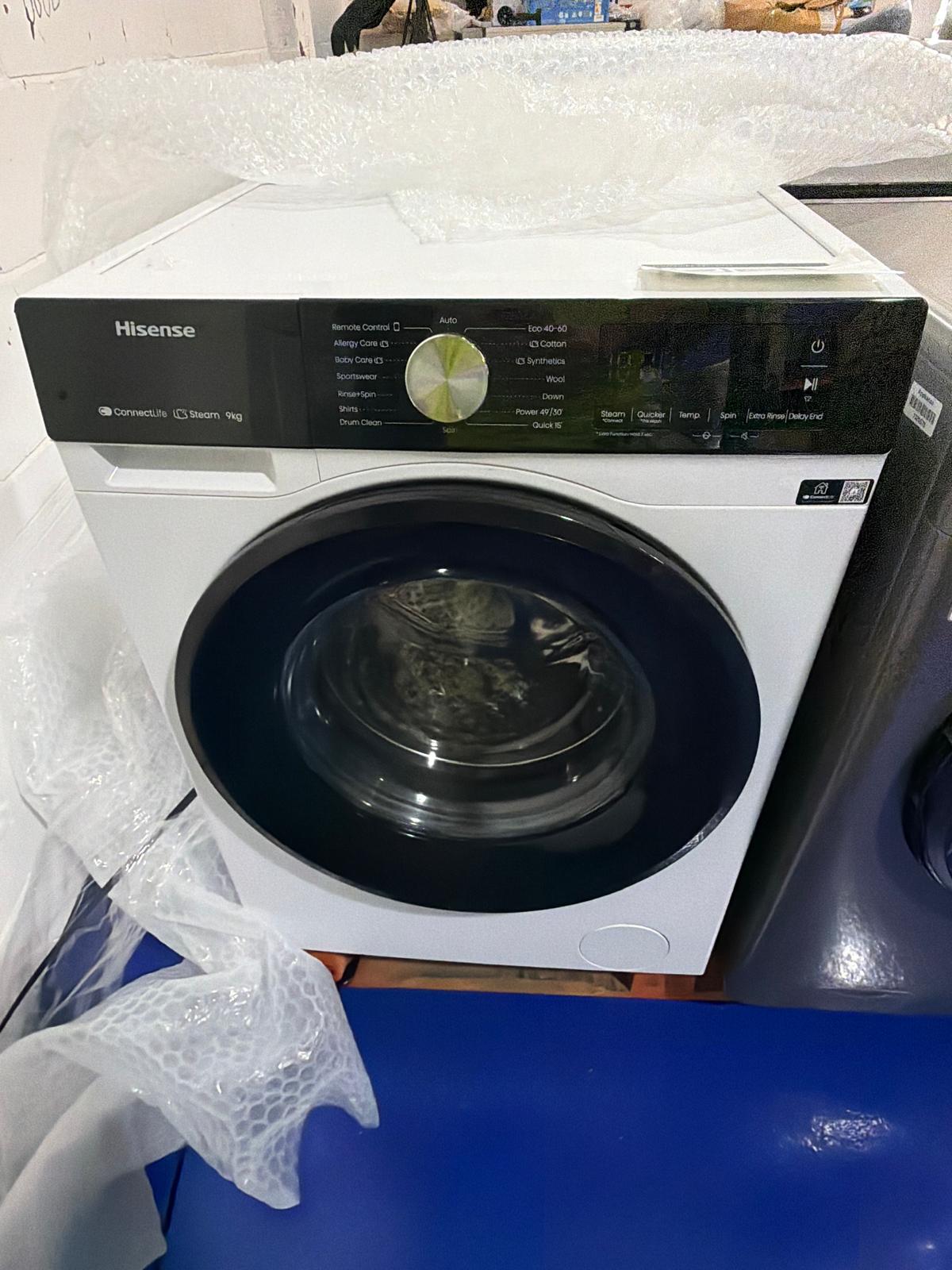 Hisense 3S Freestanding washing machine, 9 kg, 1400 rpm (Product Reference :TV757)