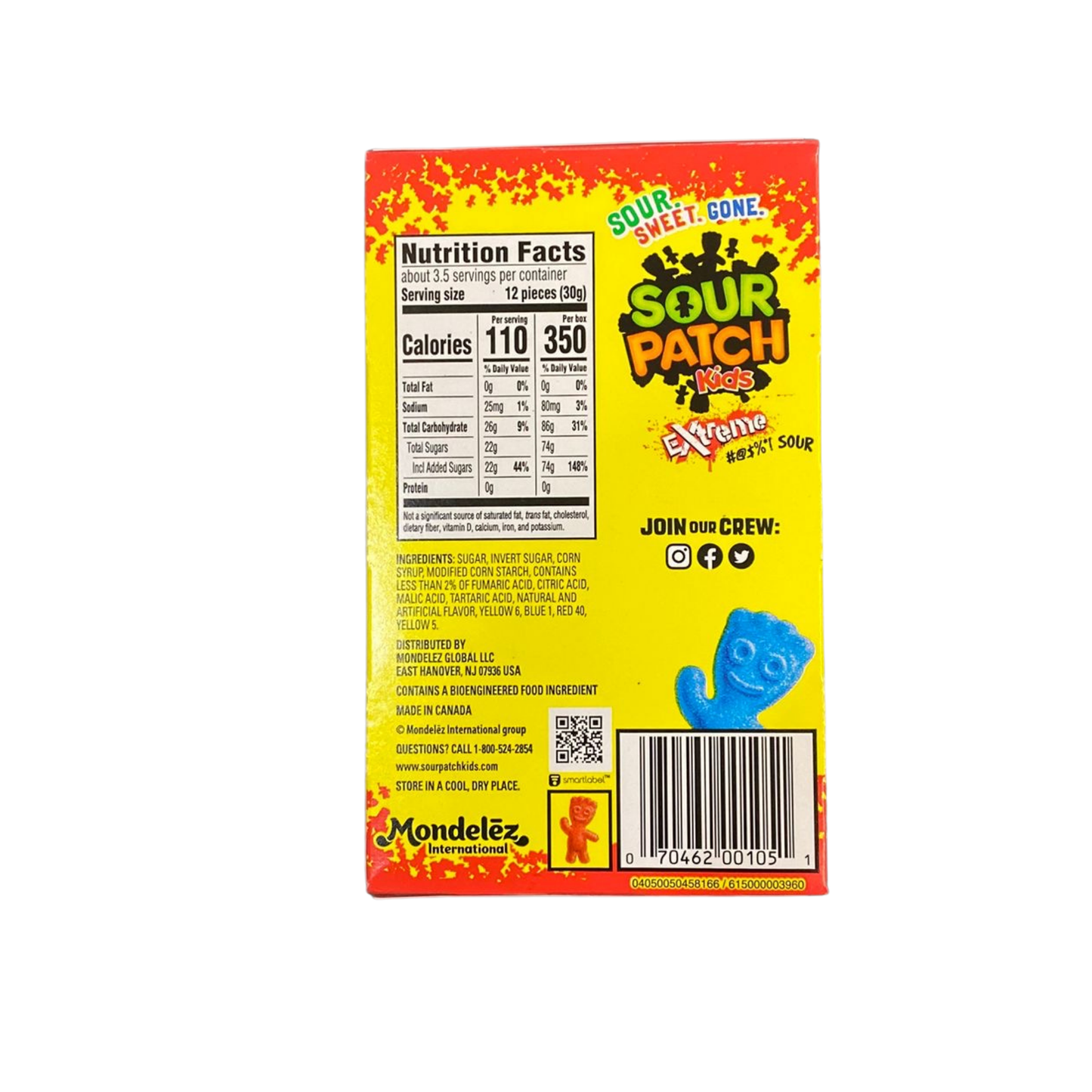 Sour Patch Kids Extreme Sour – Soft & Chewy Sweets (99g Box) x2