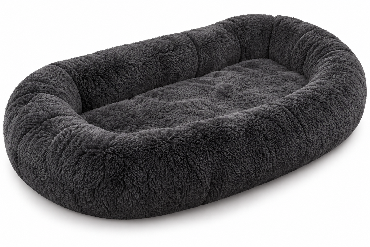 Cotton King Human Pet Bed – Dark Grey