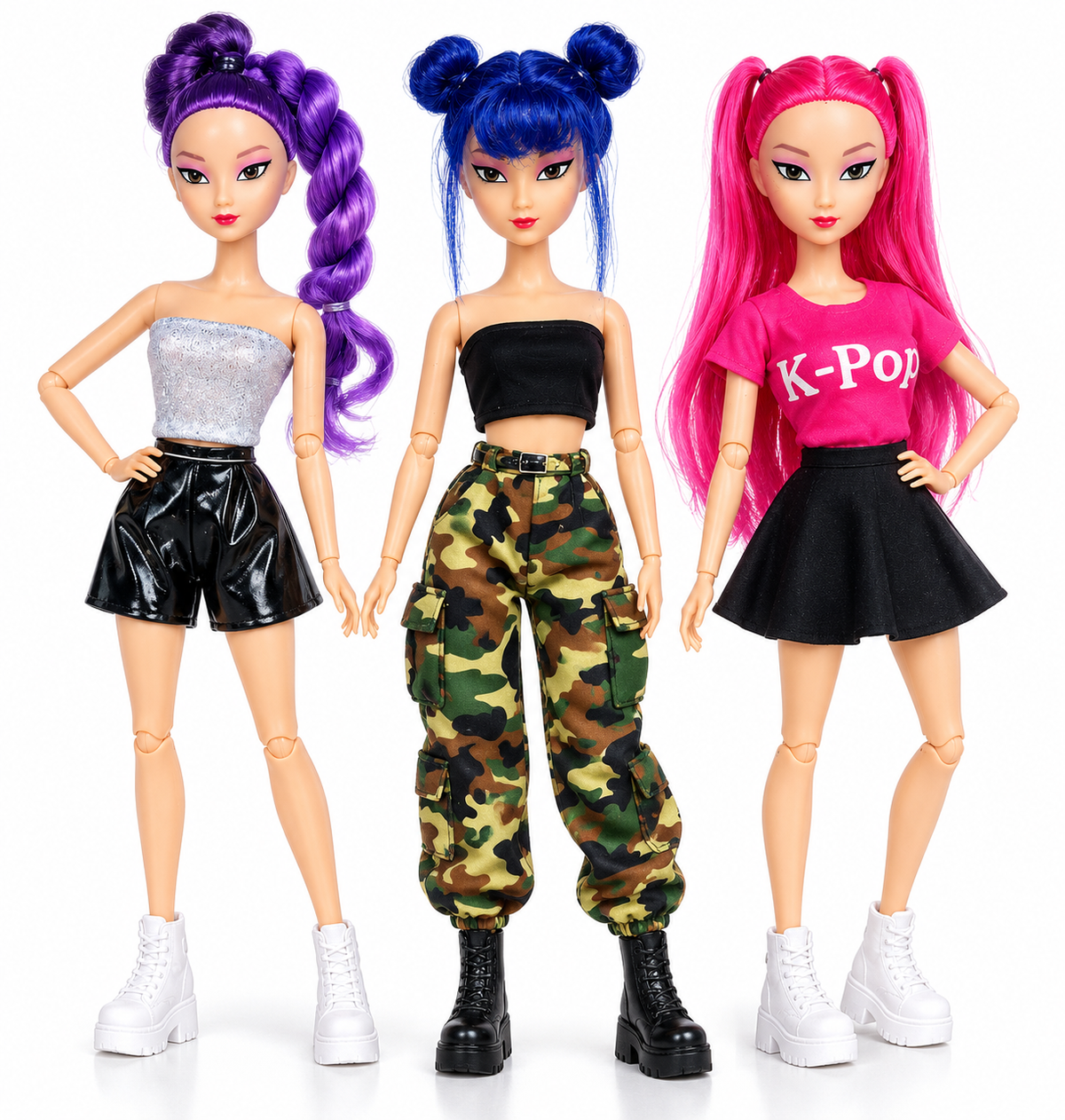 K-Pop Super Stars – Ultimate K-Pop Trio Dolls – 3 Pack