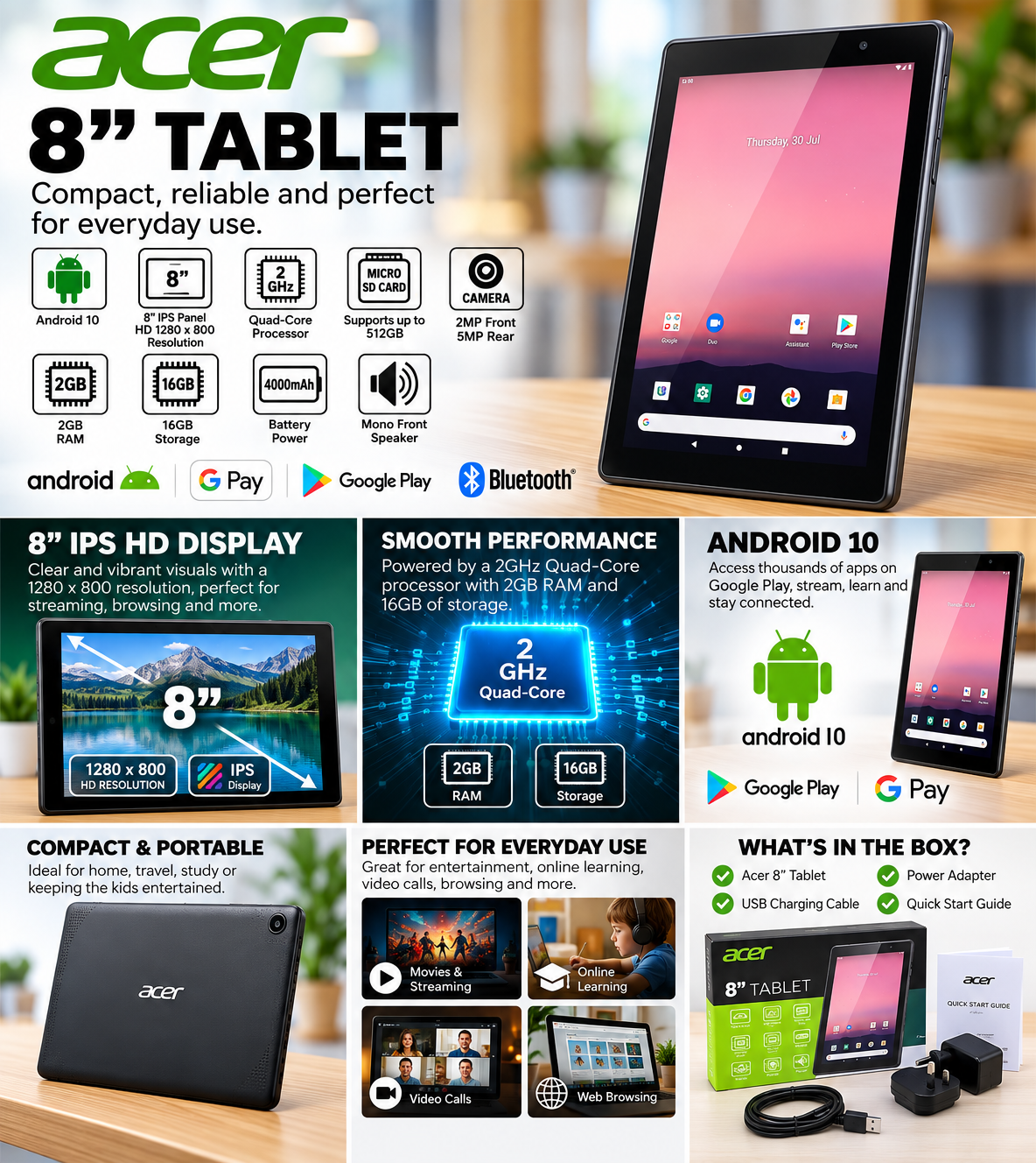 Acer 8" Android Tablet