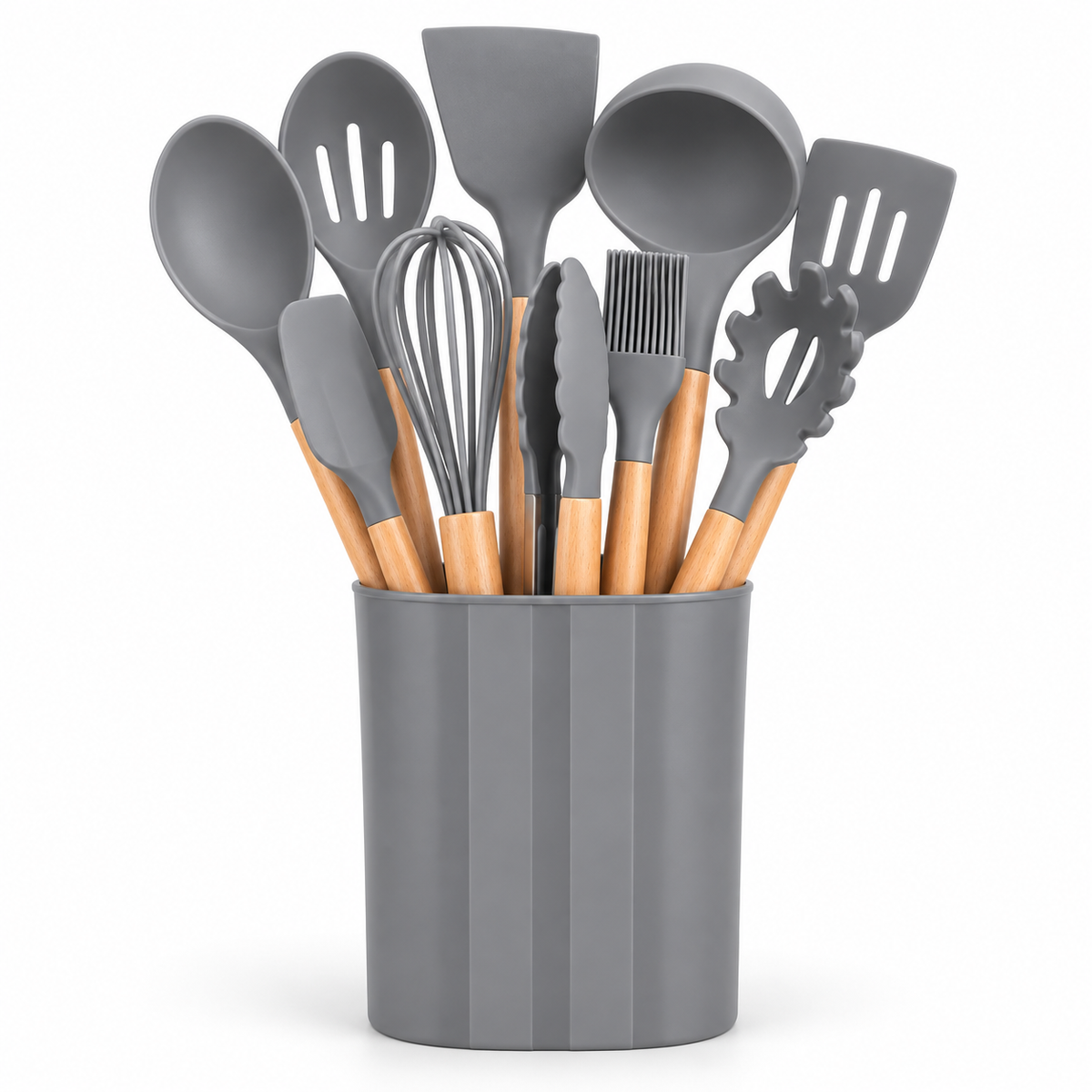 Bonappétit 12-Piece Silicone Kitchen Utensil Set with Holder