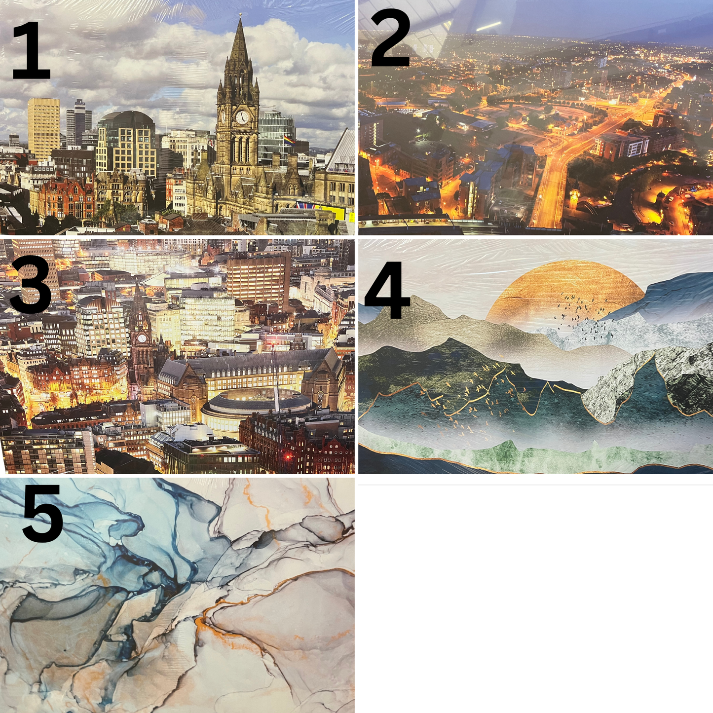 Canva Printed Wall Art – 5 Designs Available, 50x90cm