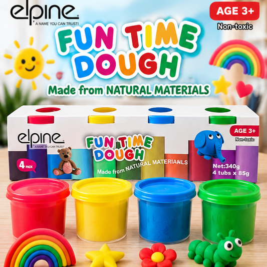 Elpine Fun Time Dough – 4 Colour Pack