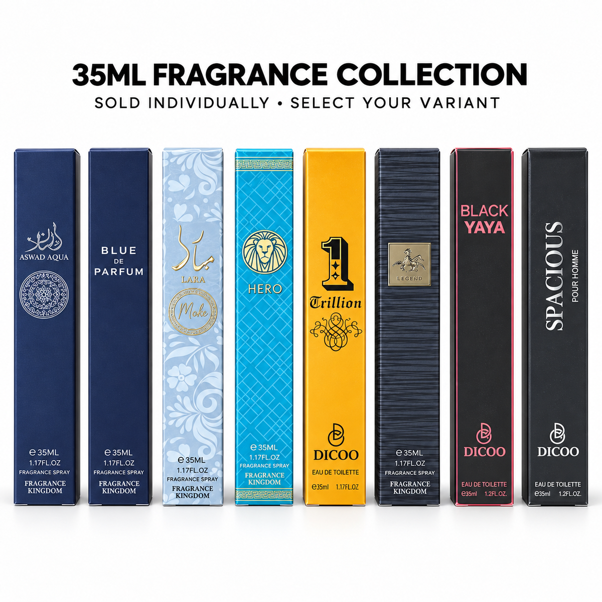 35ml Fragrance Spray & Eau de Toilette – Choice of 6 Variants