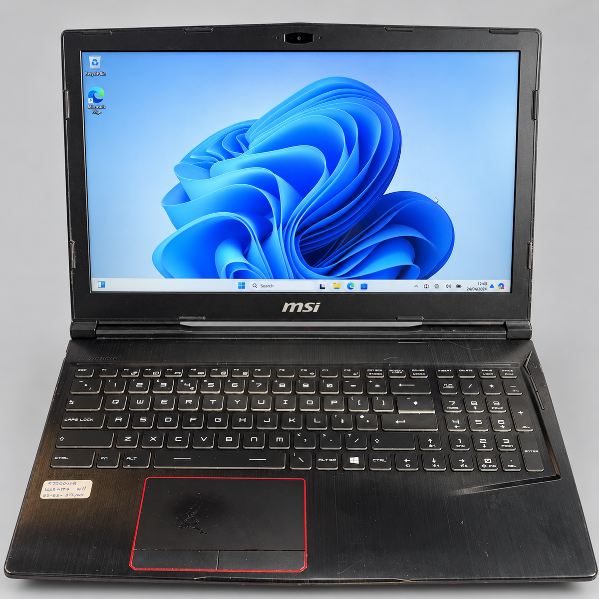 MSI GE63VR 7RE Raider 15.6" Gaming Laptop – Core i7, 16GB RAM, 256GB SSD + 1TB HDD, GTX 1060