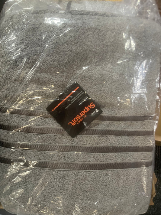 3 pack grey bath towels