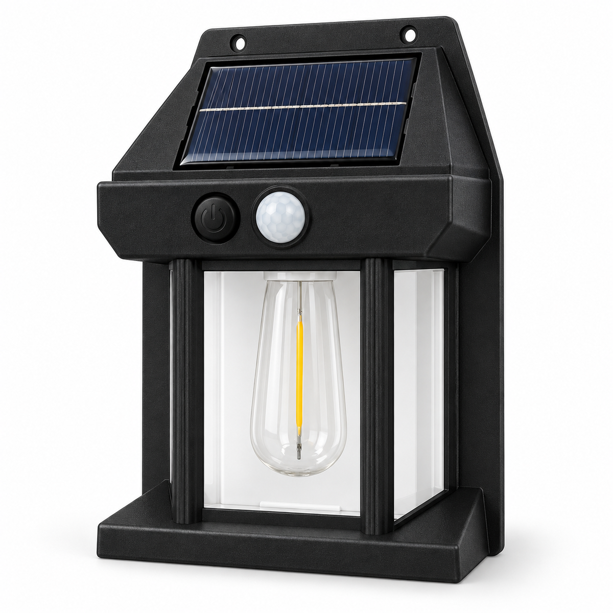 Solar Wall-Mounted Lantern with Motion Sensor (Model 8890)