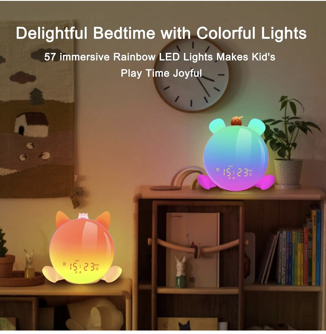 ChimiAge ET07 Aurora Sunrise Alarm Clock with Bluetooth Speaker &amp; Sleep Sounds
