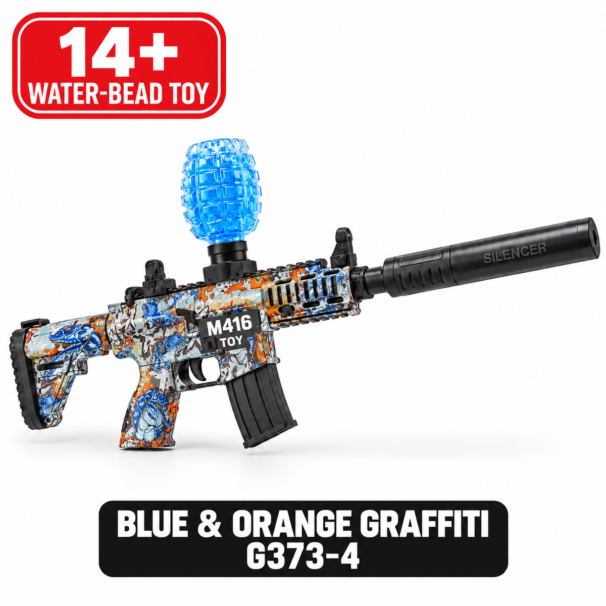 M416-Style Rechargeable Water-Bead Toy – Ages 14+ – Choice of Pattern