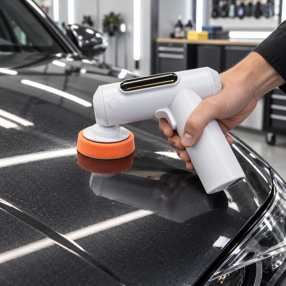 Cordless Car Polishing & Waxing Machine – 80W 3-Inch Polisher Kit