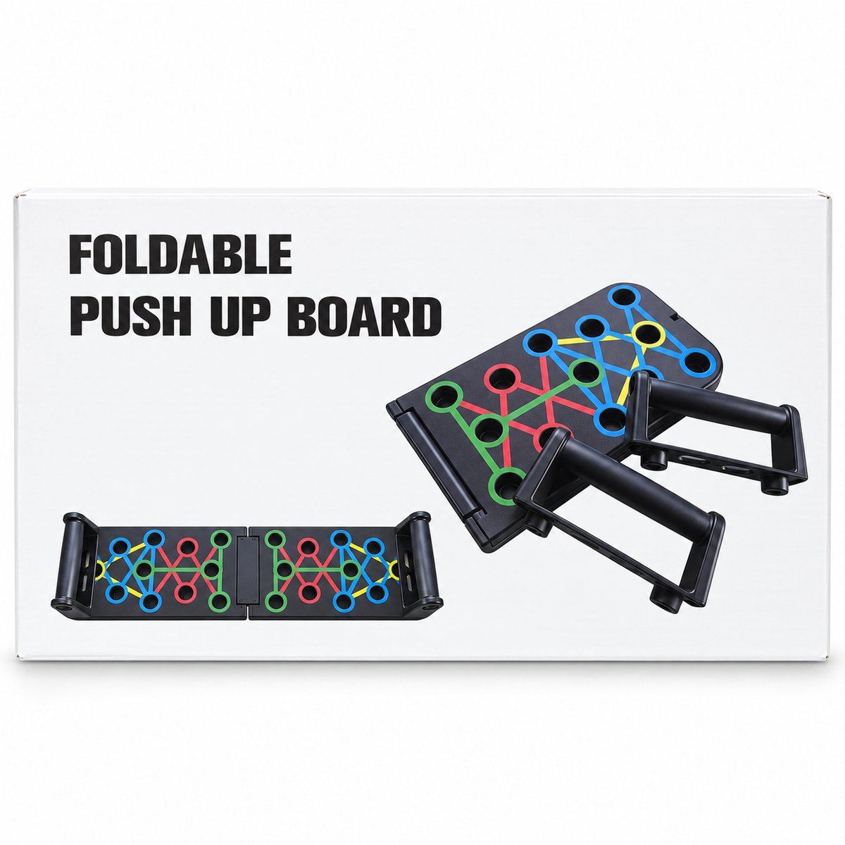 Foldable Colour-Coded Push-Up Board with Removable Handles