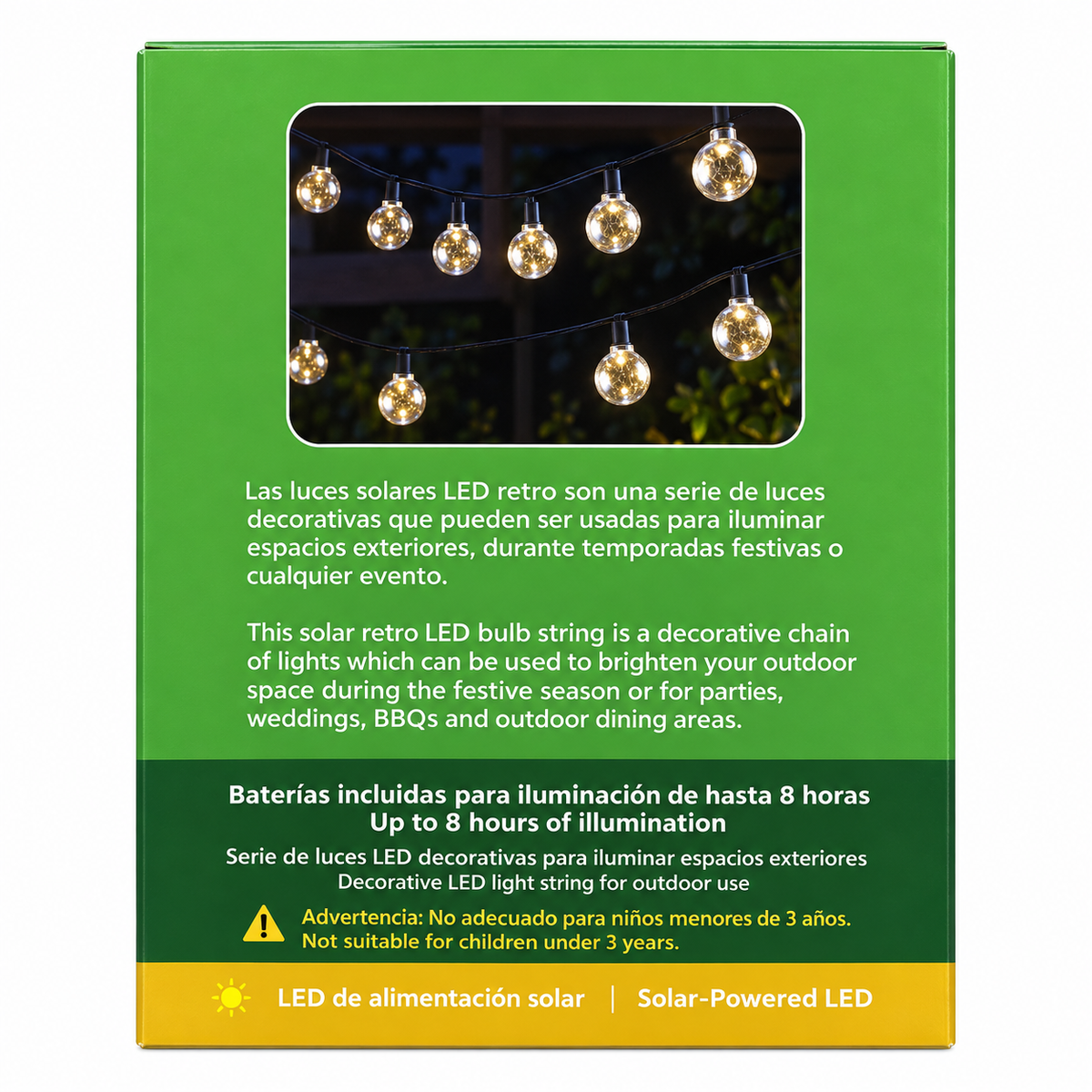 10 Retro Bulb Solar String Lights