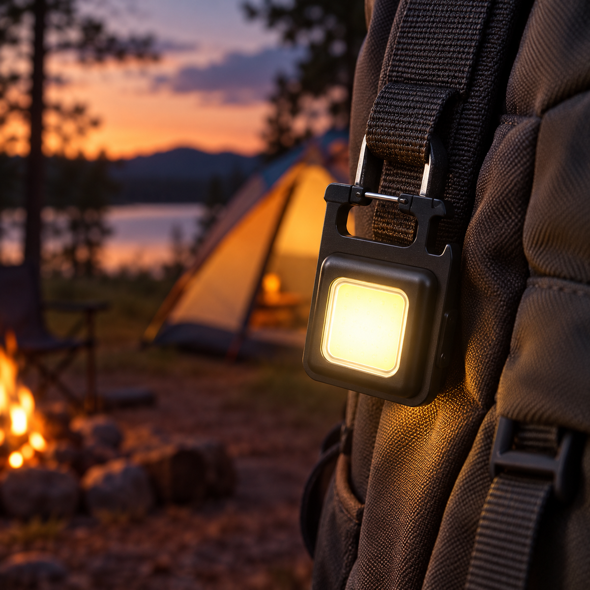 COB Rechargeable Keychain Light – 3 Modes