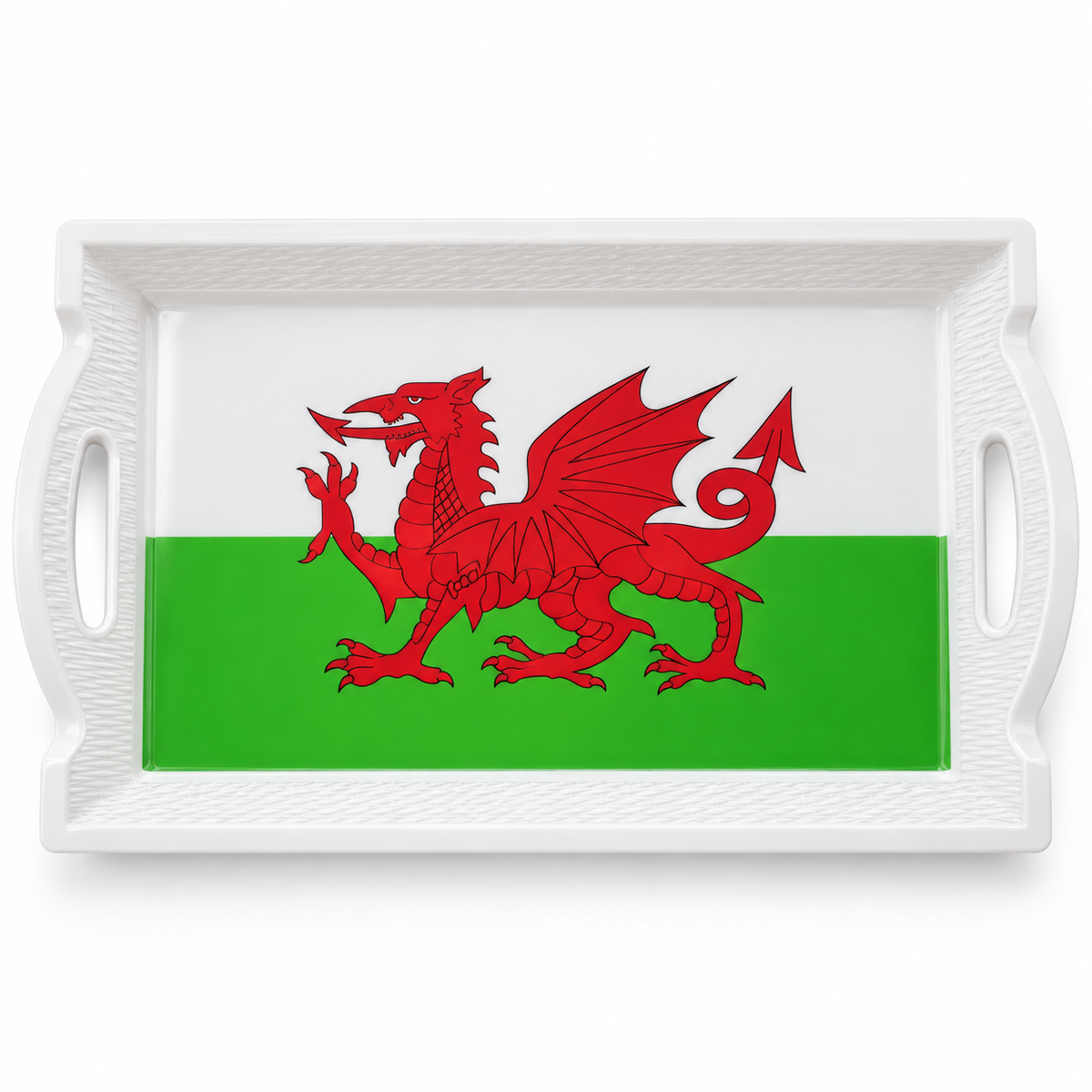 Decorative Plastic Serving Tray with Handles – Choice of Design