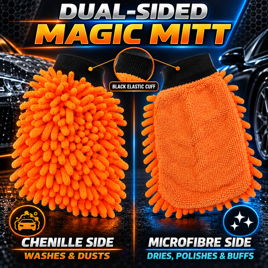 Car Pride Microfibre Magic Mitt – Dual-Sided Car Washing, Dusting &amp; Polishing Mitt