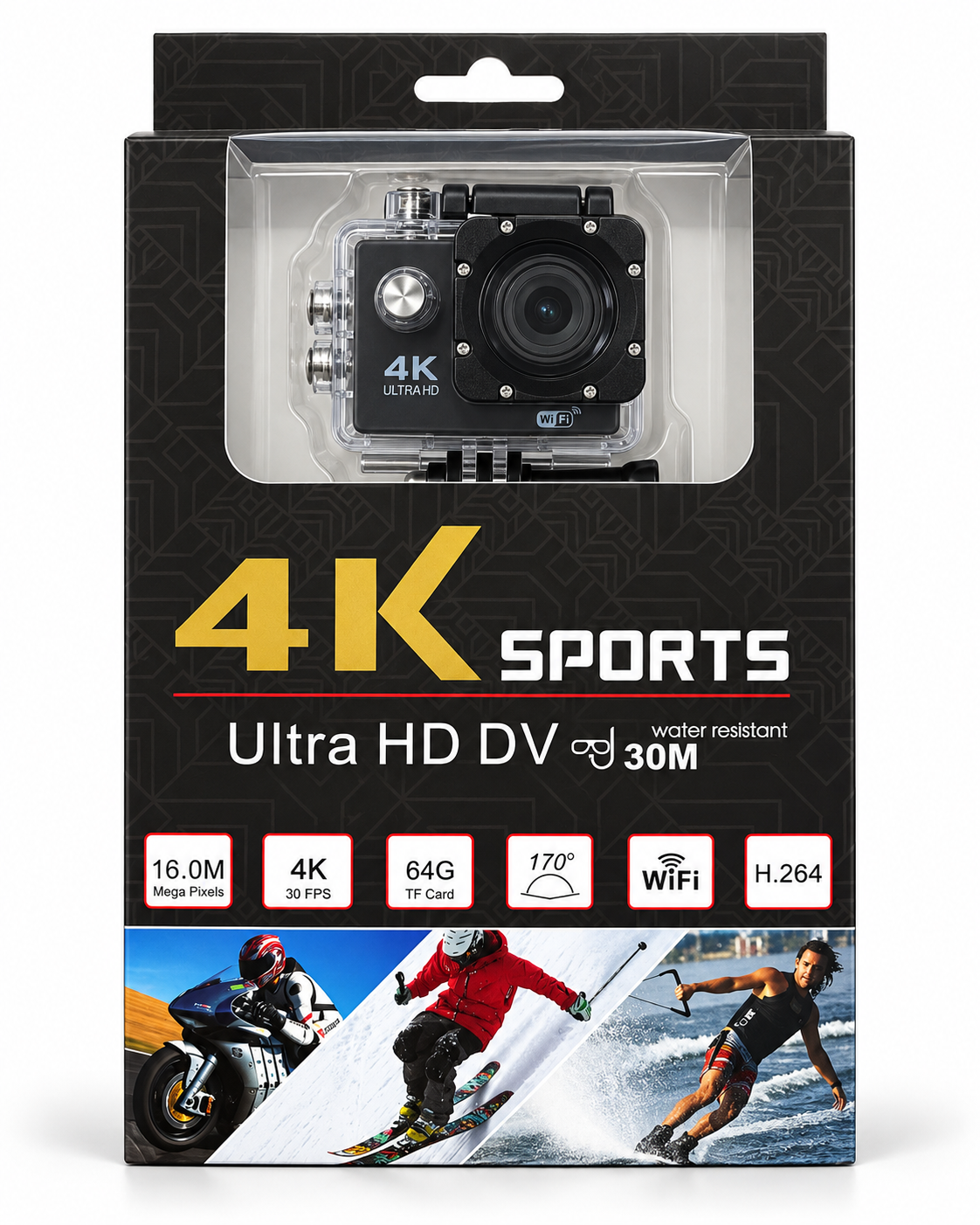4K Ultra HD Sports Action Camera.