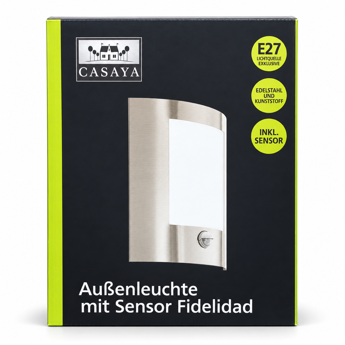 CASAYA Fidelidad Outdoor Wall Light with PIR Motion Sensor – Stainless Steel