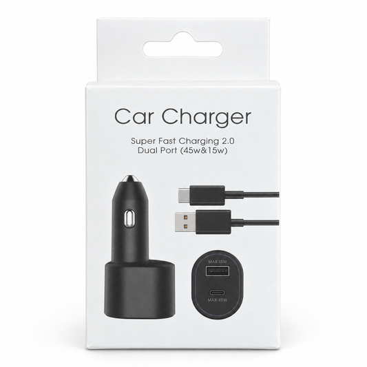 45W Dual-Port Super Fast Car Charger