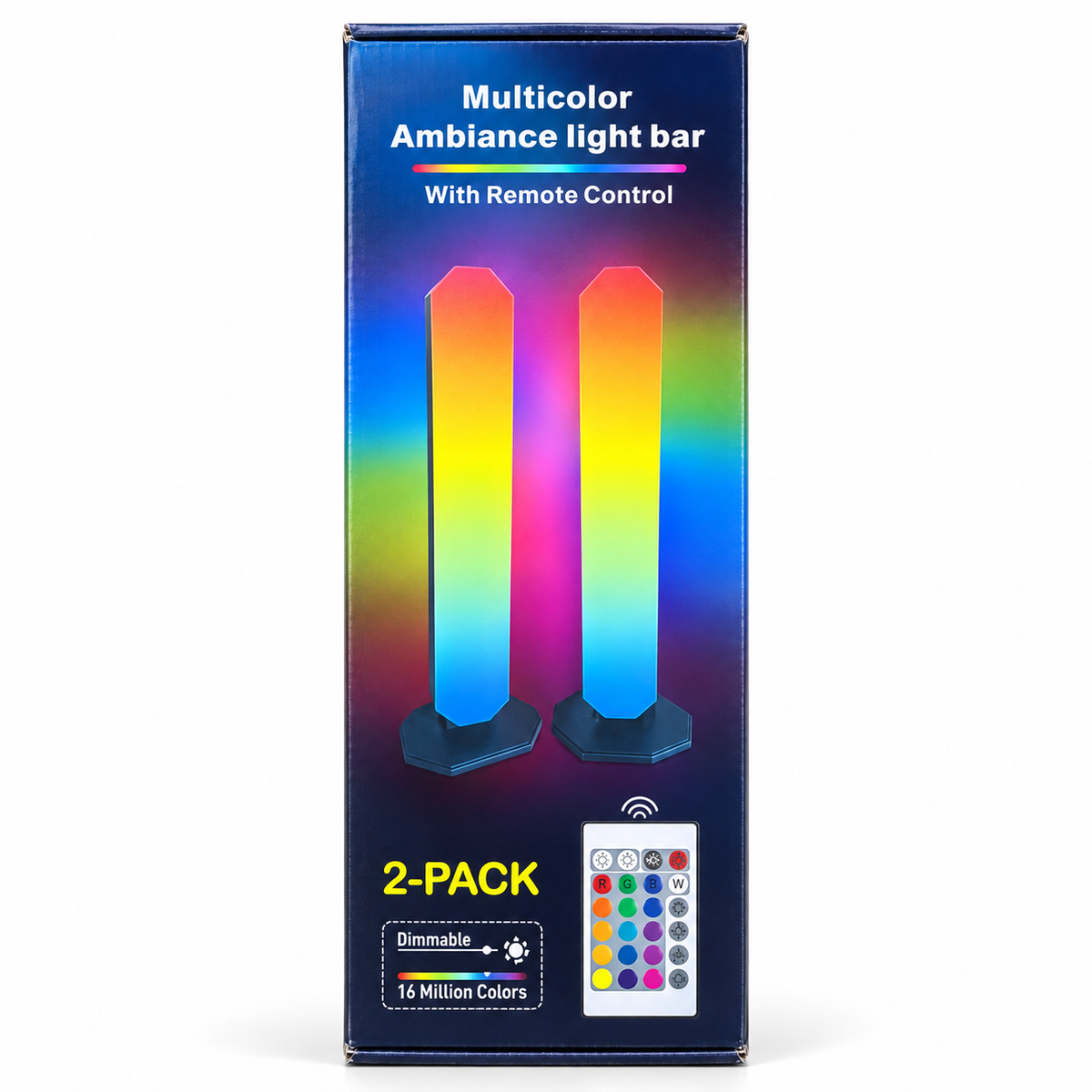2-Pack RGB Ambient Light Bars with Remote Control