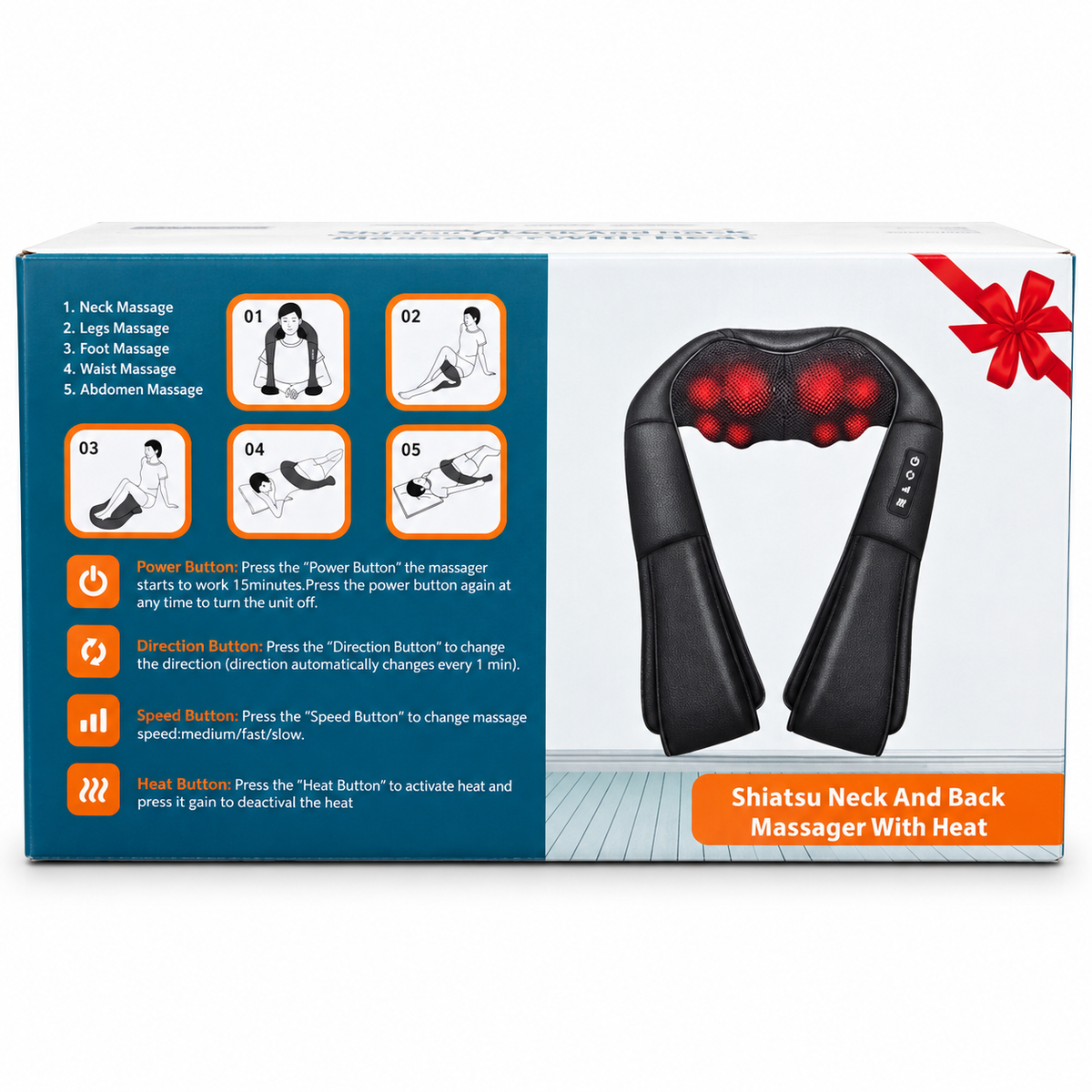 Shiatsu Neck and Back Massager with Heat