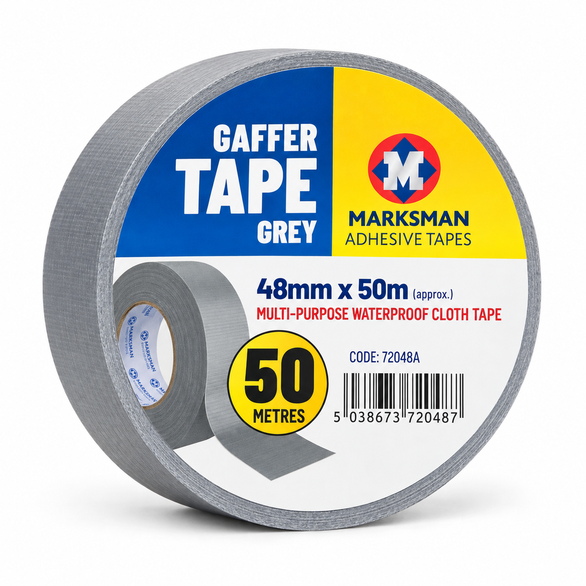 Marksman Adhesive Tape – White Masking or Black / Grey Gaffer Tape