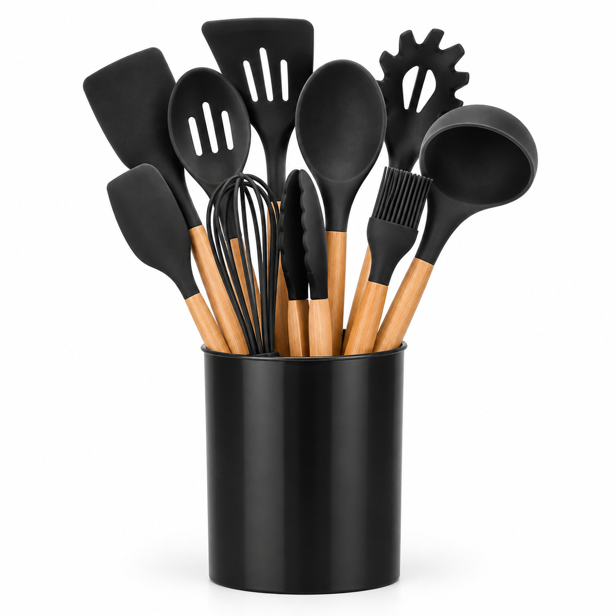 Bonappétit 12-Piece Silicone Kitchen Utensil Set with Holder
