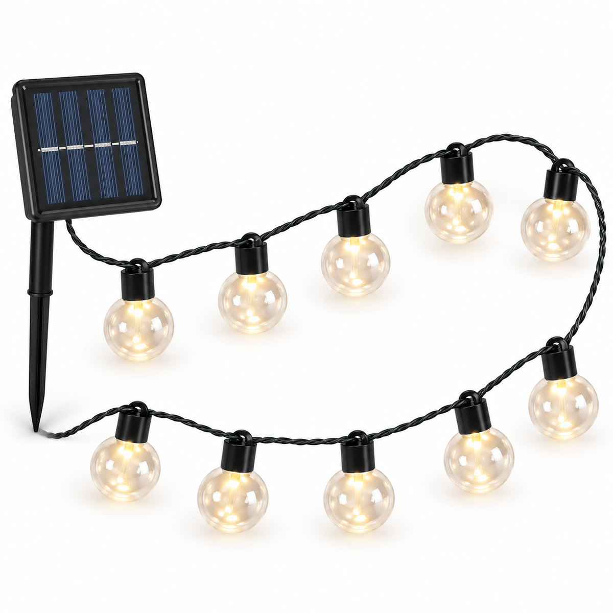 10 Retro Bulb Solar String Lights