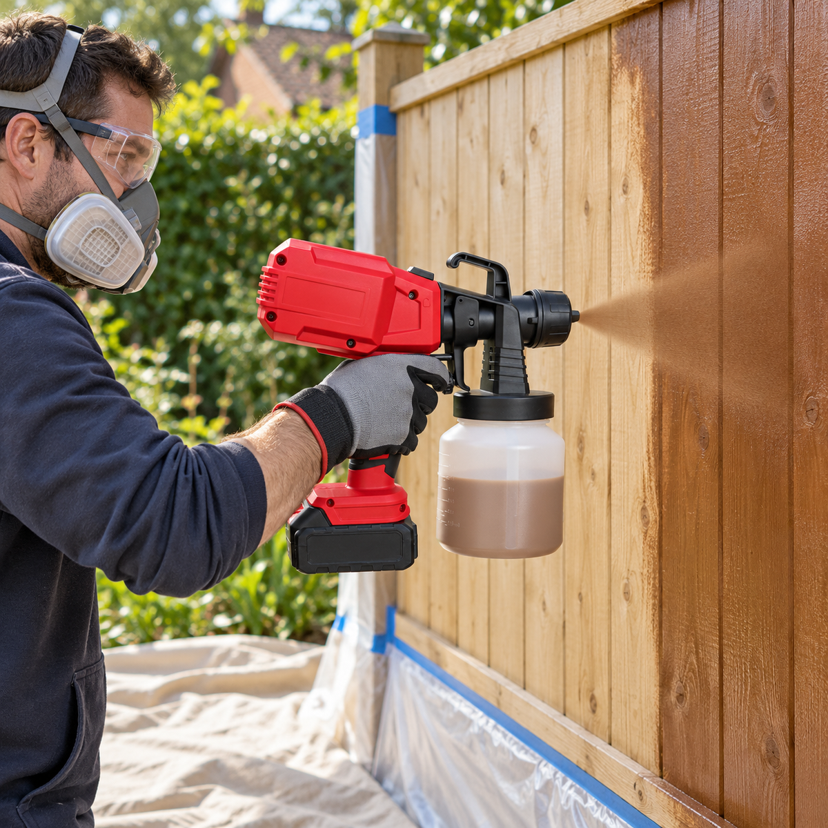Cordless Paint Spray Gun – 21V 800ml Electric Paint Sprayer Kit