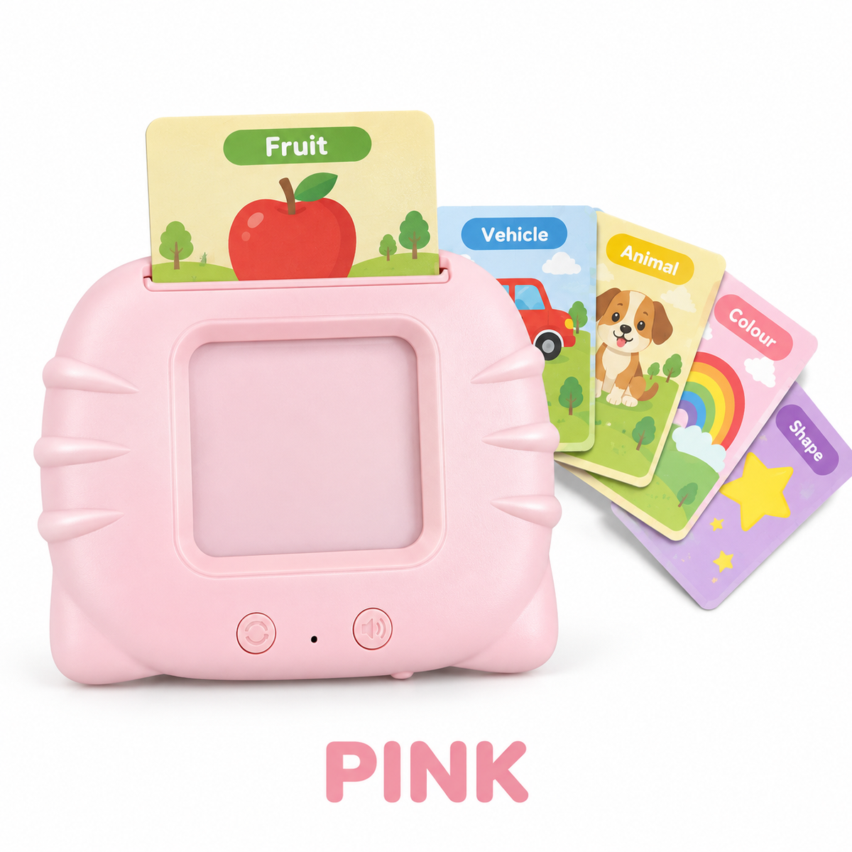 Children’s Talking Flash Card Early-Learning Device – Pink or Blue
