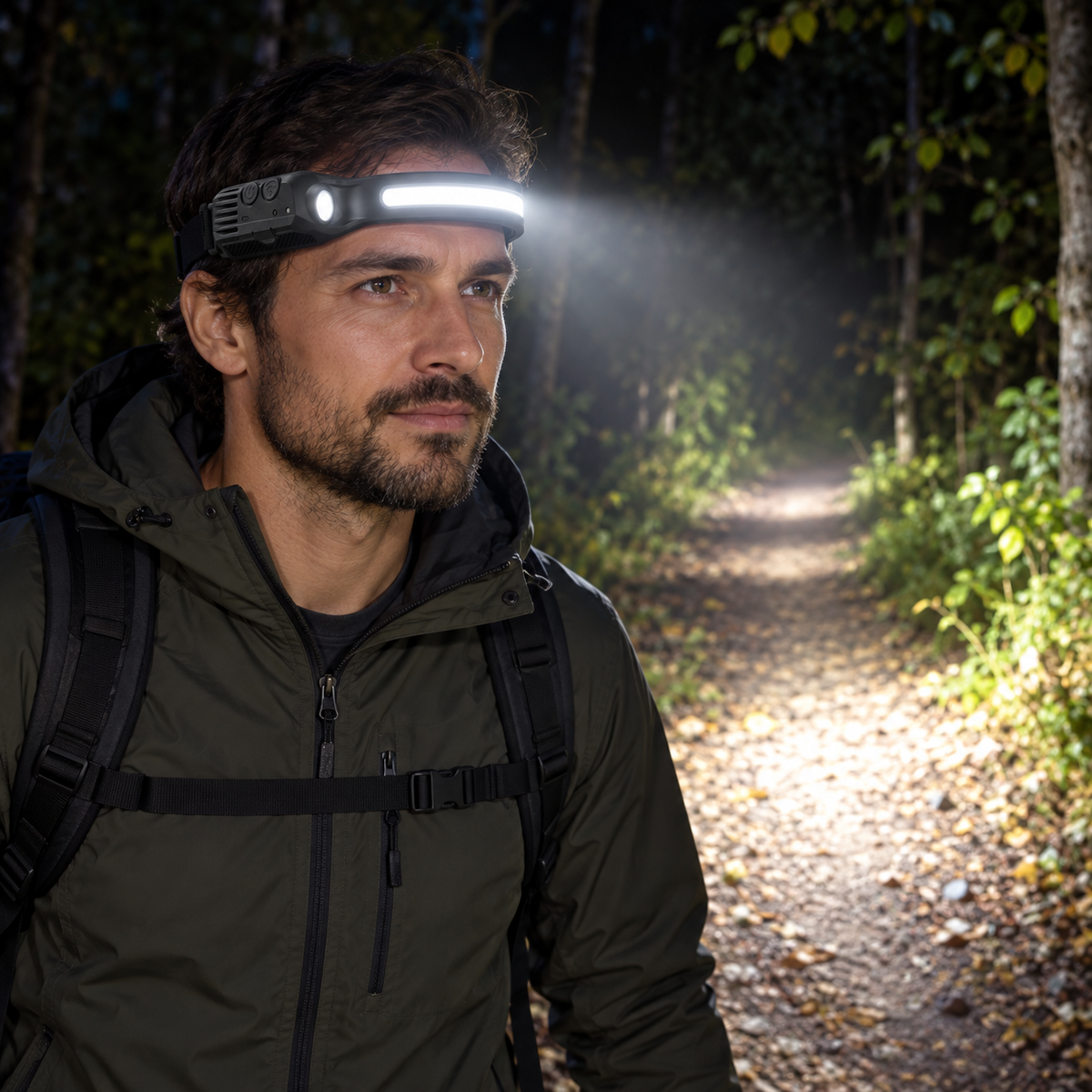 W689-1 Rechargeable COB Headlamp with Wave Sensor