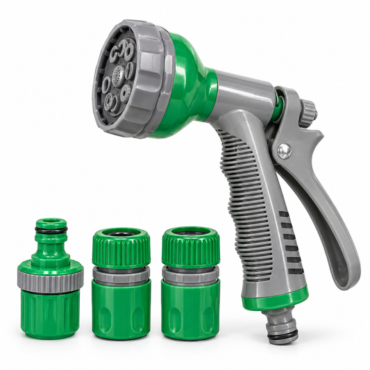 Marksman 4-Piece Garden Spray Gun Set – 6 Spray Patterns