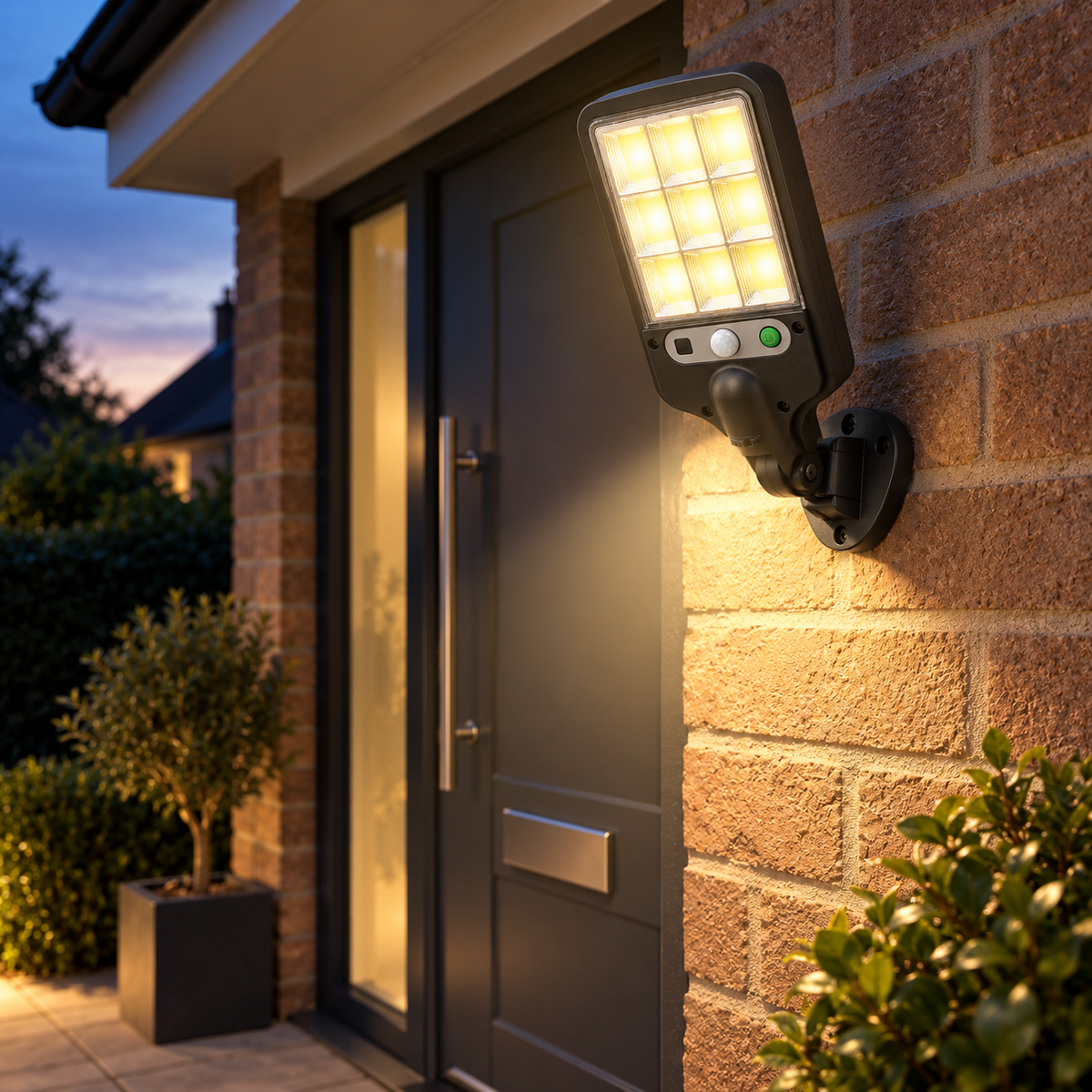 Solar-Powered PIR Motion Sensor Wall Light – Model 846-4
