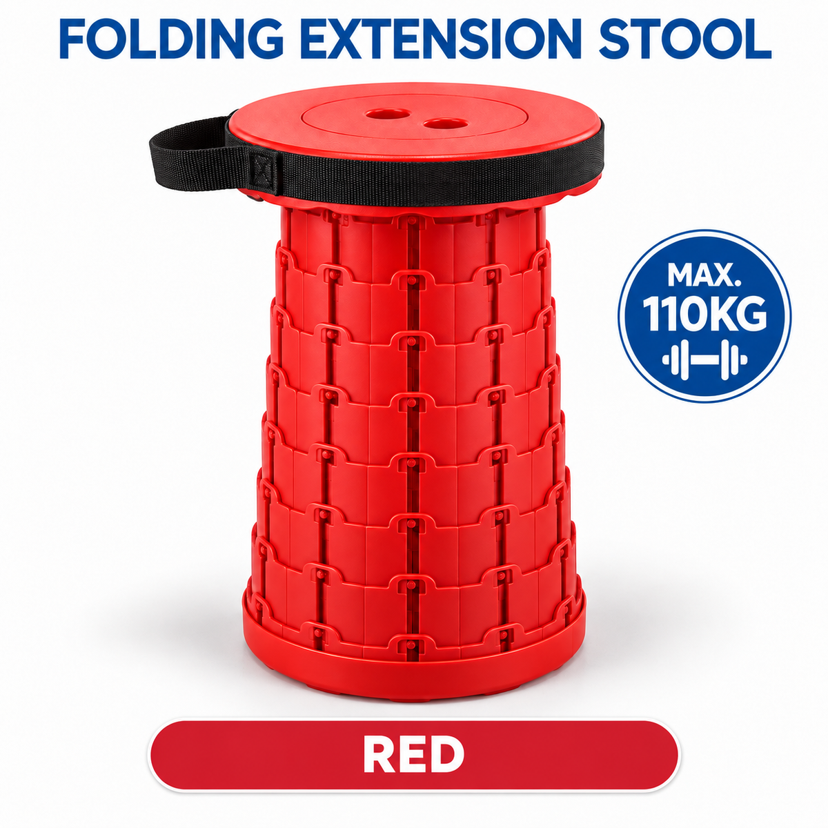 Portable Folding Extension Stool – Adjustable Telescopic Seat