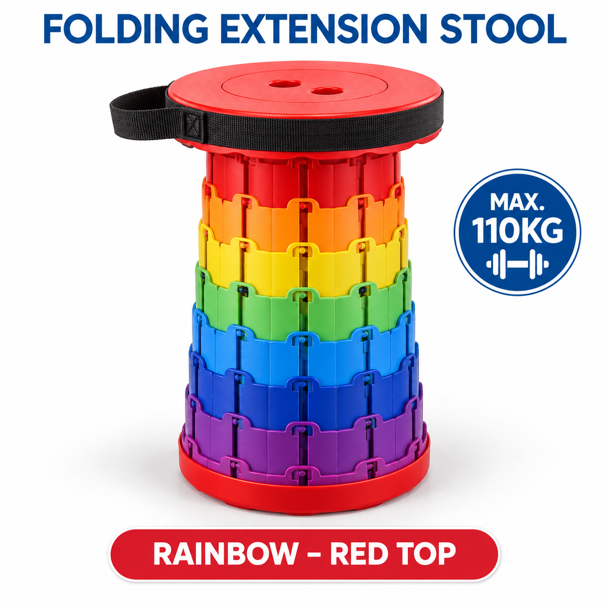 Portable Folding Extension Stool – Adjustable Telescopic Seat