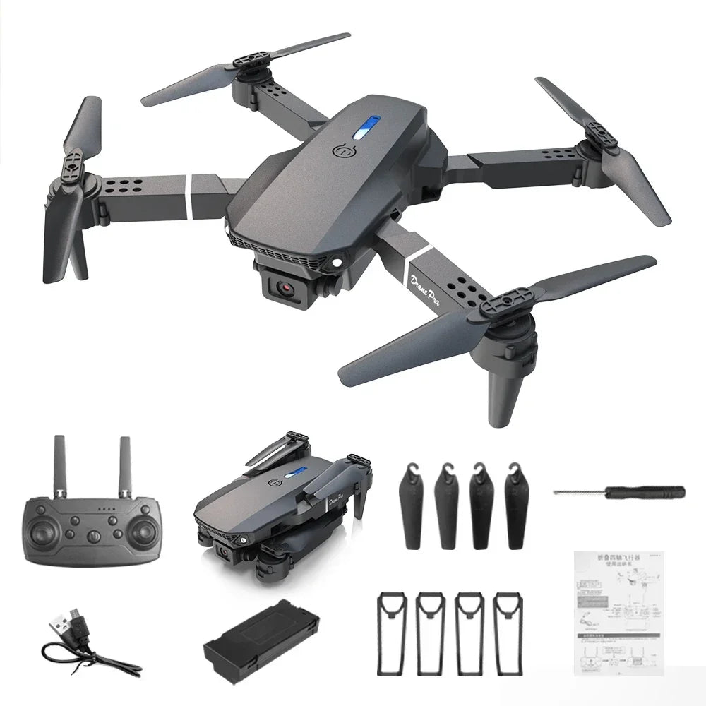 Professional mini remote control drone E88 4K HD aerial camera WiFi FPV foldable