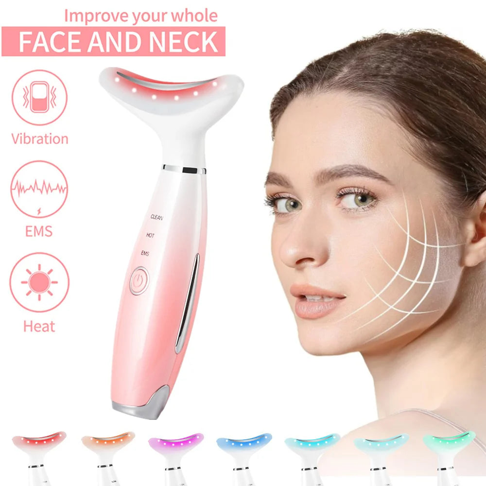 Neck And Face Beauty Device Face V-line Neckline Slimmer Neck Lifting Vibration Facial Massager