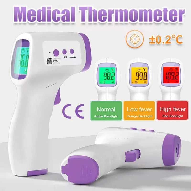 Medical Digital Thermometer Non Contact Infrared Body Temperature Device Fever Measure Tool for Baby & Adults Fever Monitor