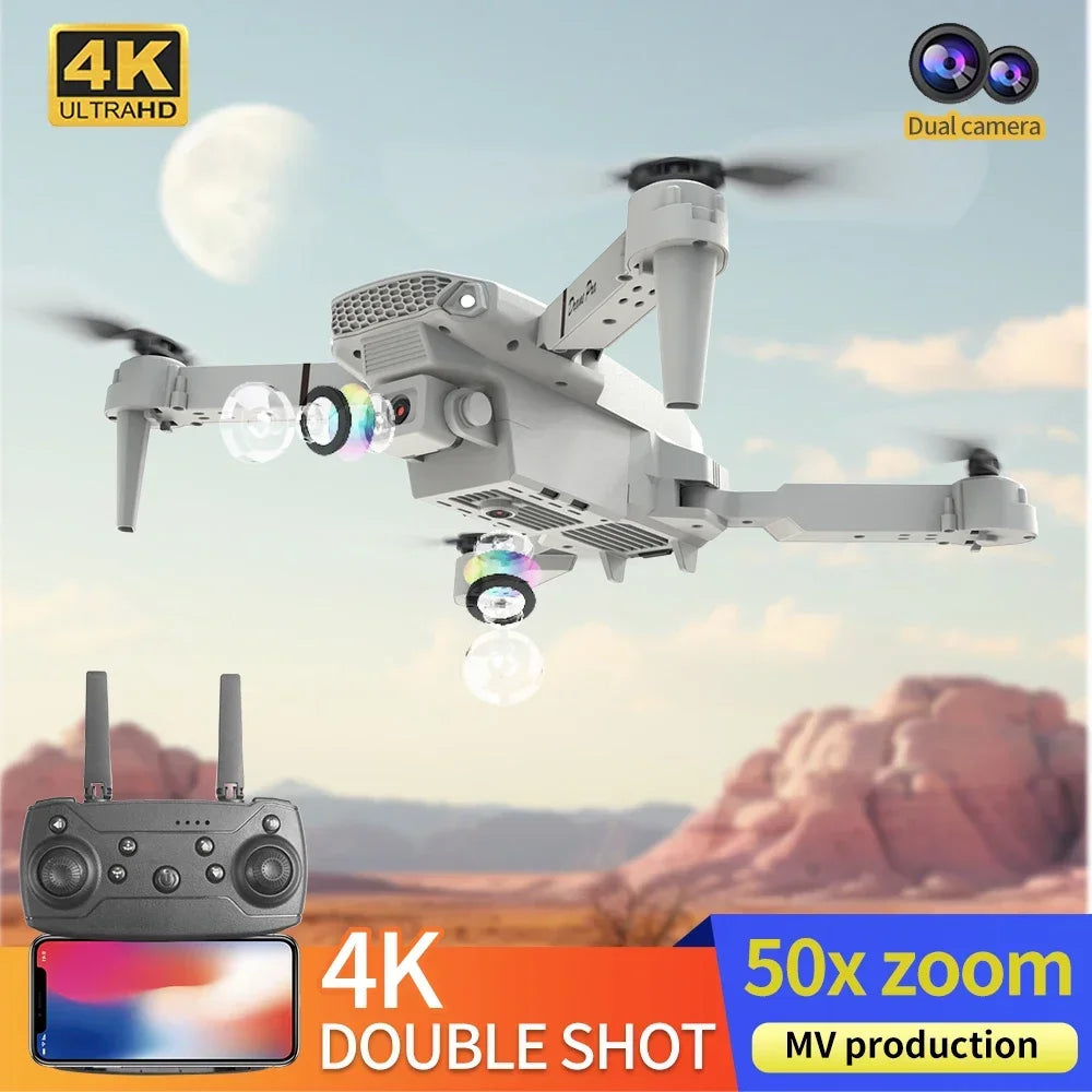 Professional mini remote control drone E88 4K HD aerial camera WiFi FPV foldable