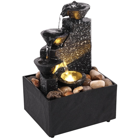 Tabletop Waterfall Home Decor Relaxation Meditation Desktop Fountain