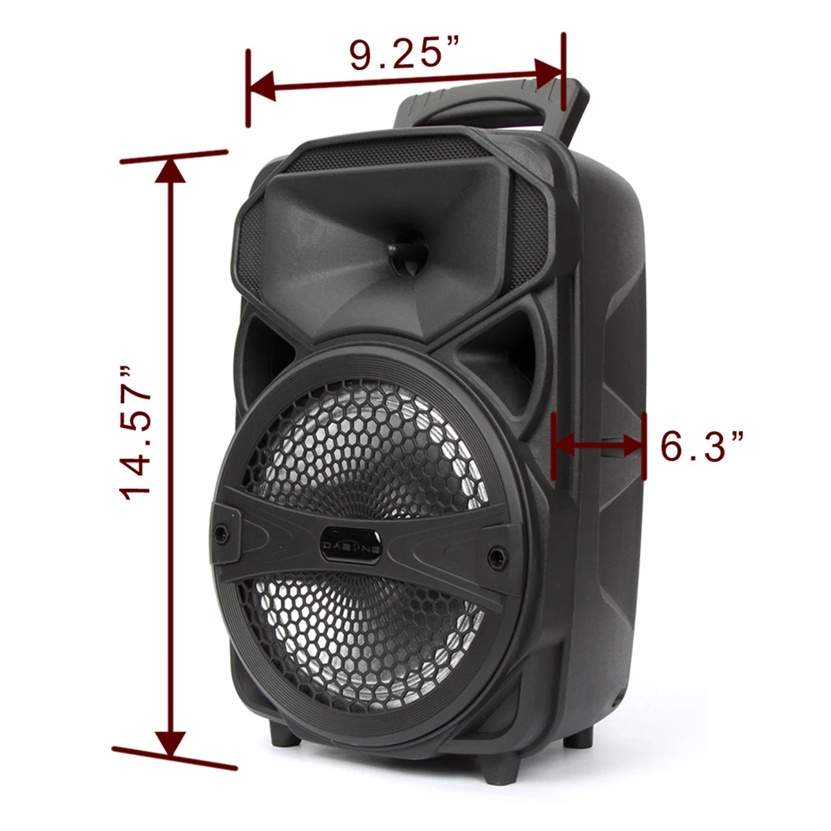 8"1000W Portable Bluetooth Speaker Heavy Bass Sound System Party DJ With Microphone and Remote RGB Led Light USB TF FM Subwoofer