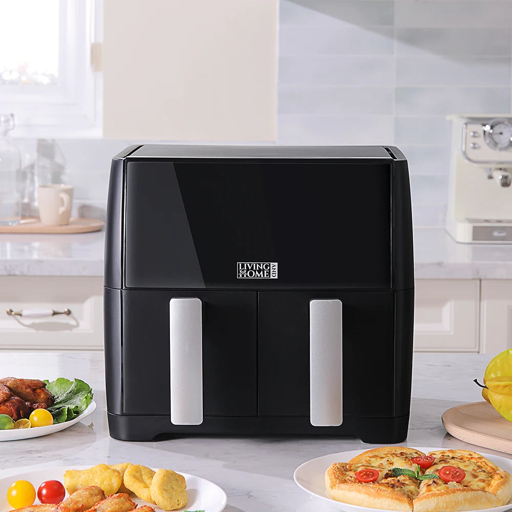 KOMORE 8L 1700W Touch Screen Dual Basket Air Fryer 80°C-200°C