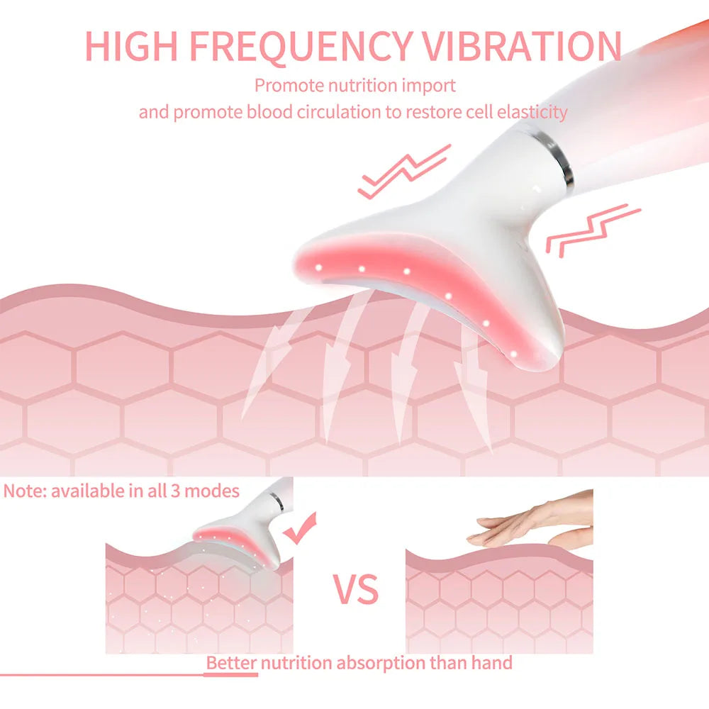 Neck And Face Beauty Device Face V-line Neckline Slimmer Neck Lifting Vibration Facial Massager