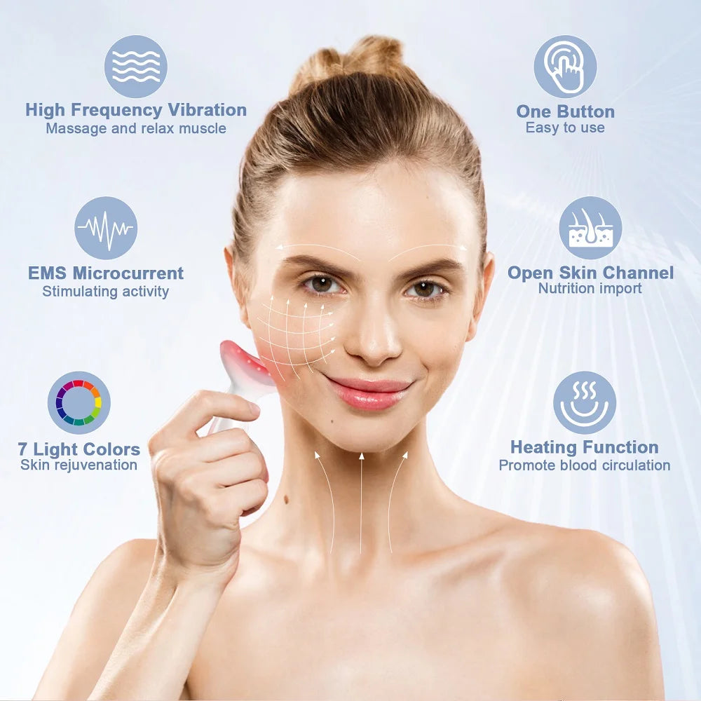 Neck And Face Beauty Device Face V-line Neckline Slimmer Neck Lifting Vibration Facial Massager