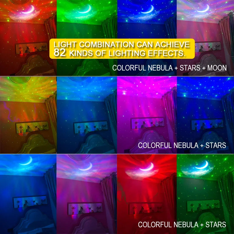 Newest Galaxy Projector Upgraded Astronaut Star Lamp Nebula Moon Ceiling Sky Night Light with Timer and Remote Bluetooth Speaker