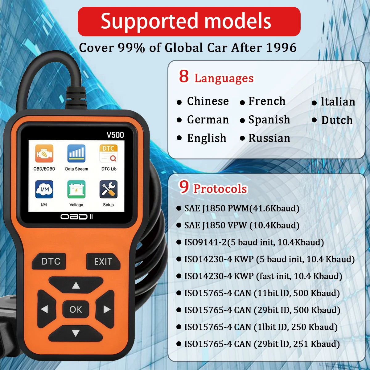 Car OBD2 Scanner Diagnostic Tool V500