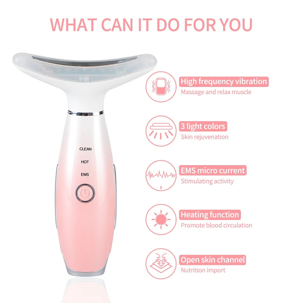 Neck And Face Beauty Device Face V-line Neckline Slimmer Neck Lifting Vibration Facial Massager