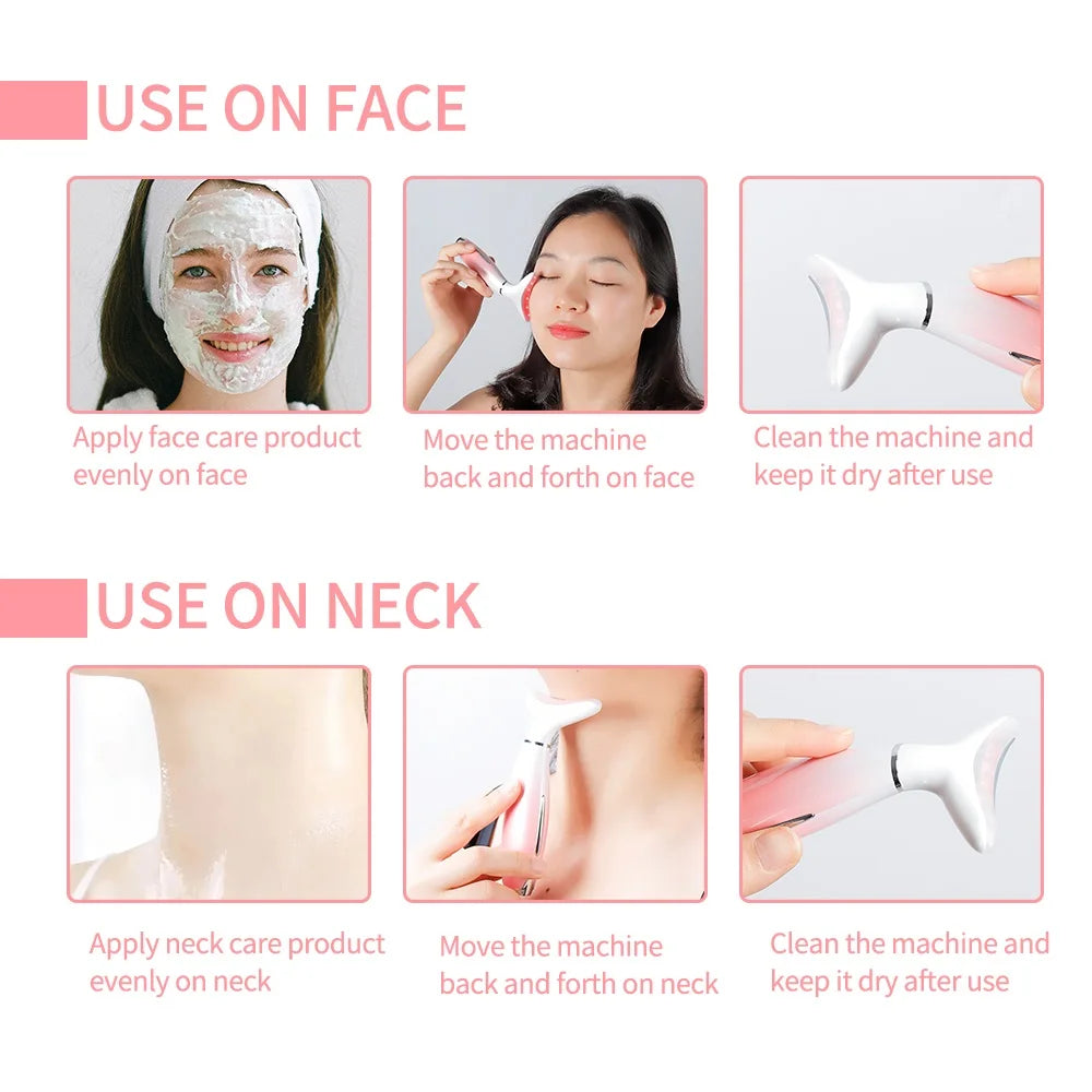 Neck And Face Beauty Device Face V-line Neckline Slimmer Neck Lifting Vibration Facial Massager